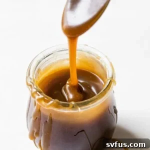 caramel sauce in a jar