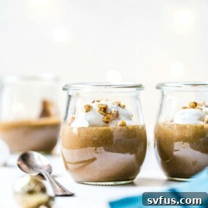 Healthy Gingerbread Mousse made with coconut milk for a guilt-free dessert recipe!