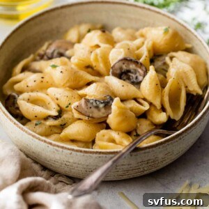 Truffle Mac and Cheese in a bowl with a fork