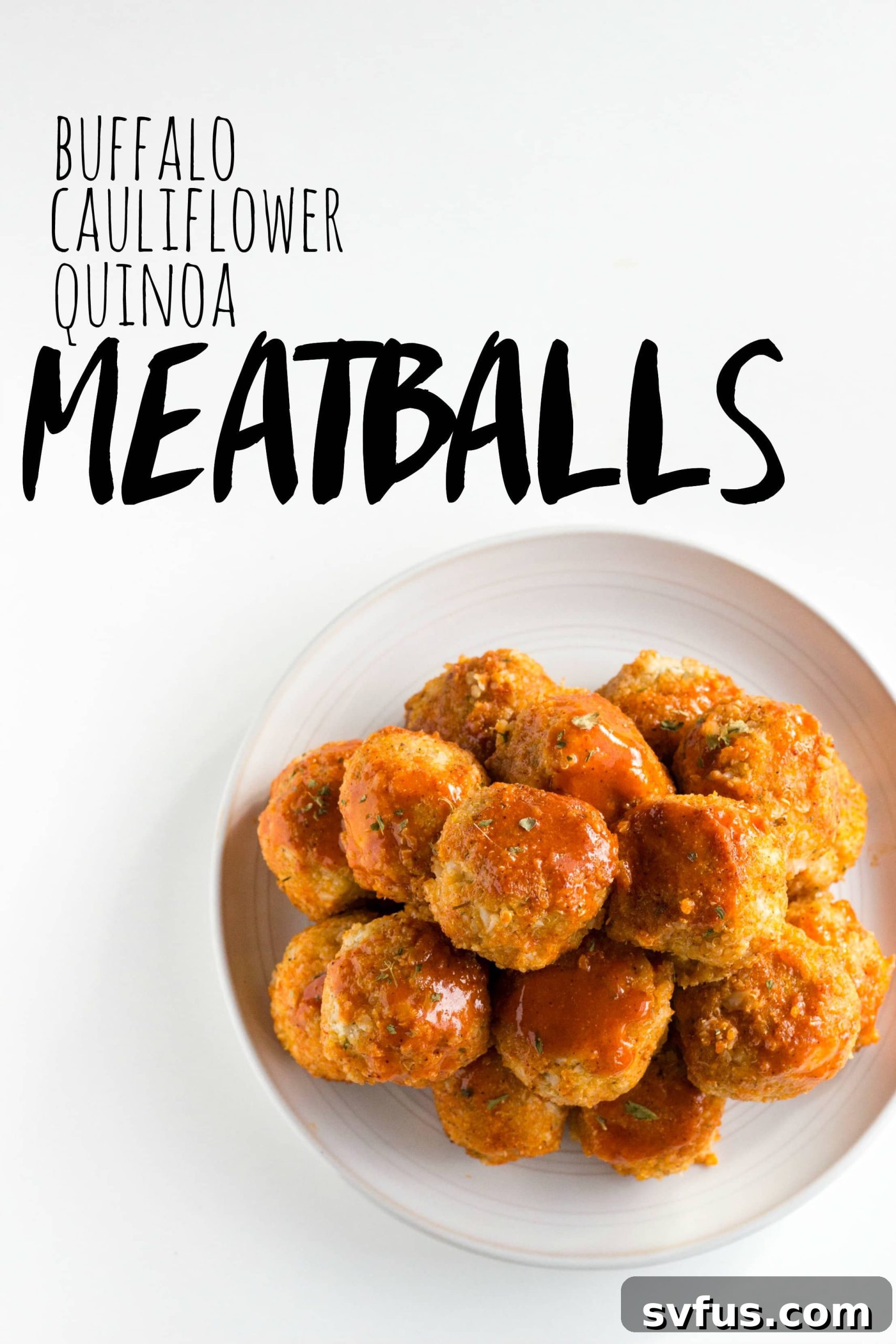 Spicy Vegan Buffalo Cauliflower Quinoa Meatballs | Meatless Monday perfection | thealmondeater.com