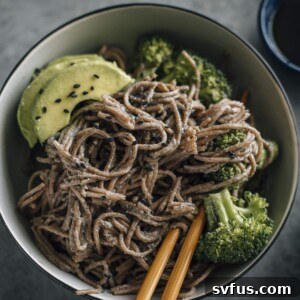 Black Sesame Soba Noodles with Tahini Sauce