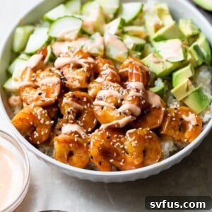 Teriyaki Shrimp Sushi Bowl