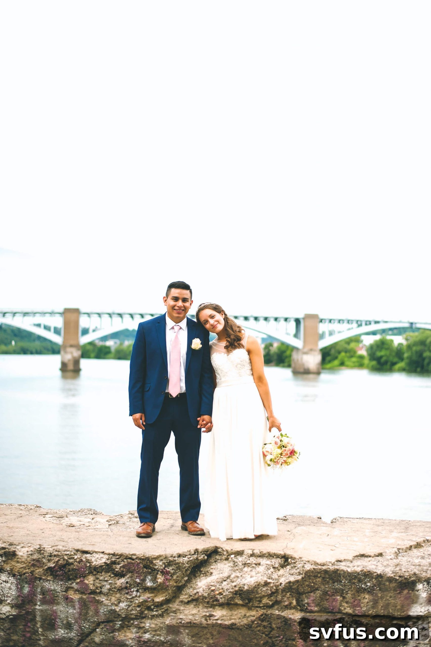 A stunning side profile of the bride and groom, highlighting their elegance