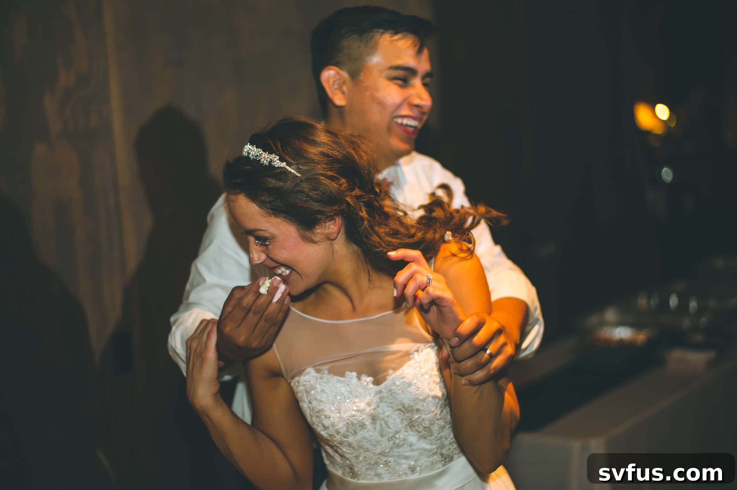 The bride's joyful dance with a guest, creating fun memories