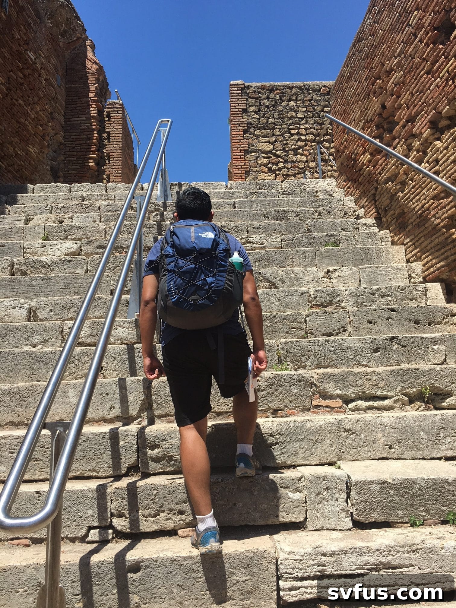 A well-preserved path through the ancient city of Ostia Antica