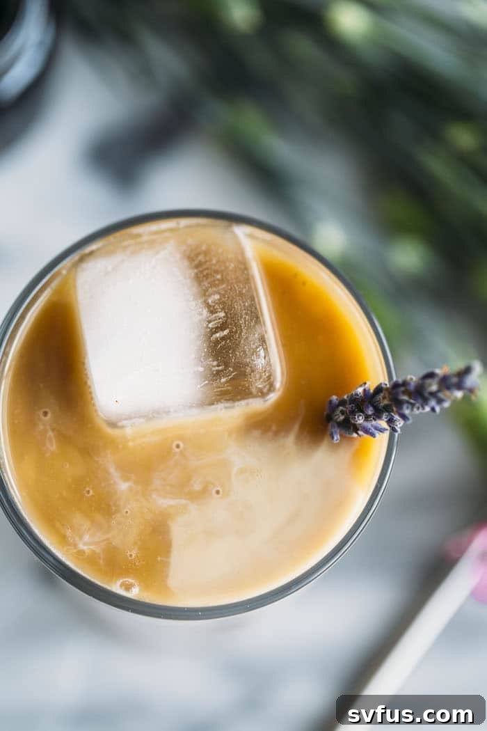 A LAVENDER dirty chai latte that's full of flavor and ready in just 5 minutes!