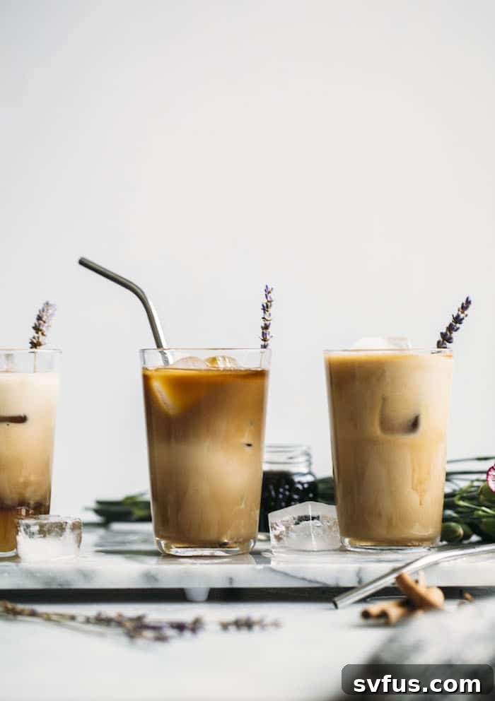 A LAVENDER dirty chai latte that's full of flavor and ready in just 5 minutes!