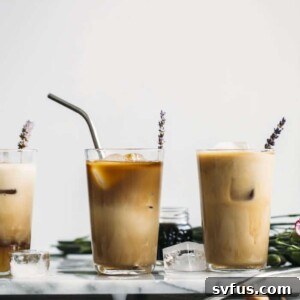 A LAVENDER dirty chai latte that's full of flavor and ready in just 5 minutes!