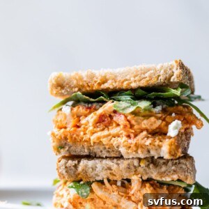 Stacked chicken sandwich