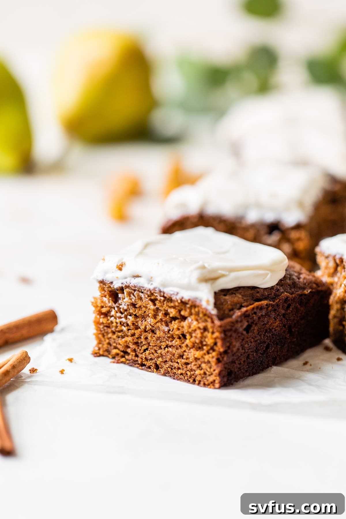 a piece of cake on parchment paper