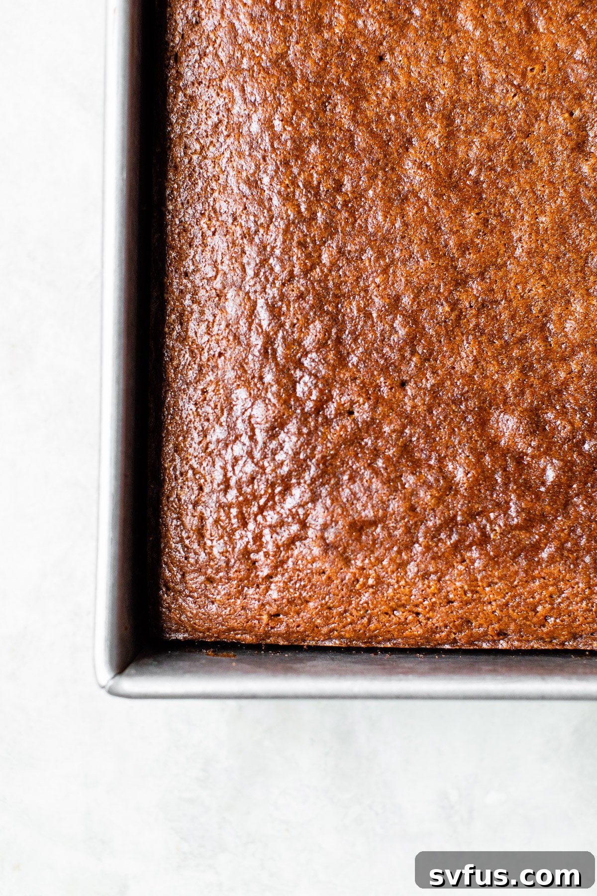 square cake in a cake pan