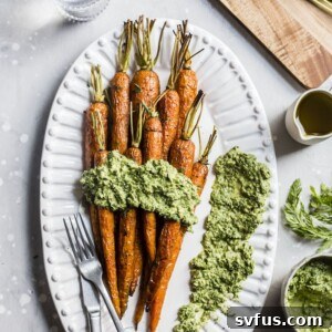 Roasted Carrots with Tarragon Carrot Top Pesto