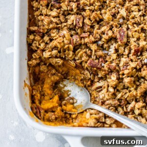 Gluten Free Sweet Potato Casserole with a spoon