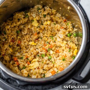 fried rice in an instant pot