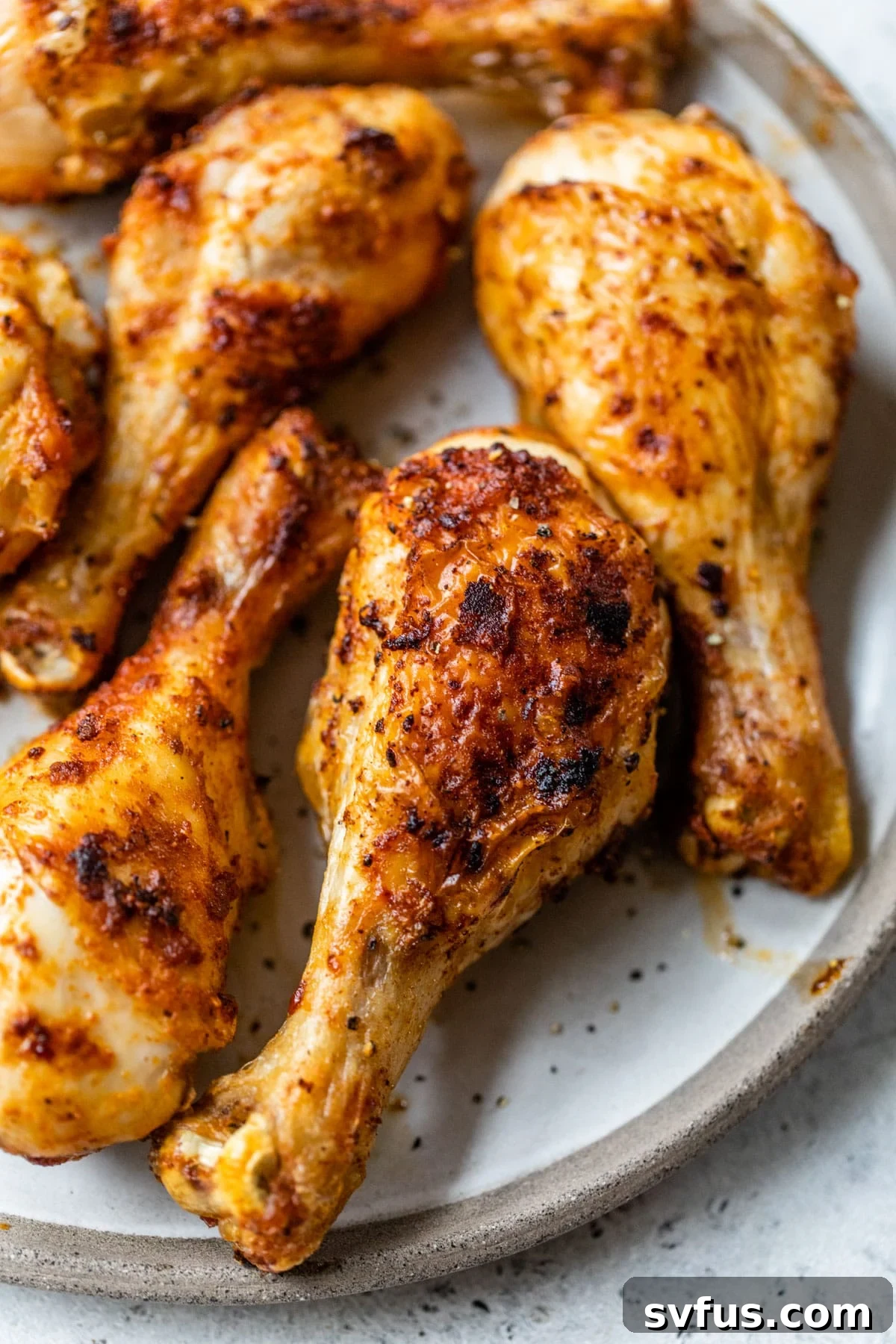 crispy chicken legs on a plate