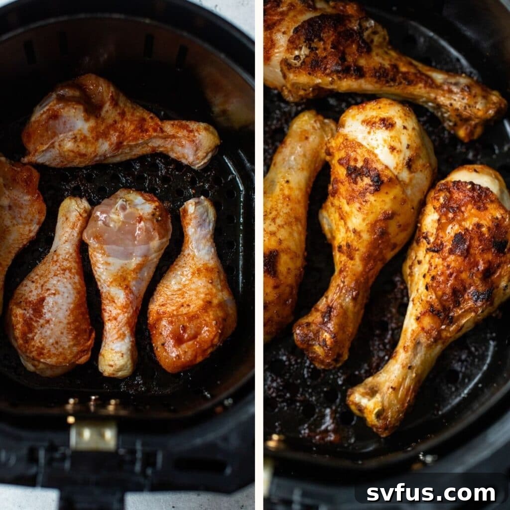 chicken drumsticks in an air fryer