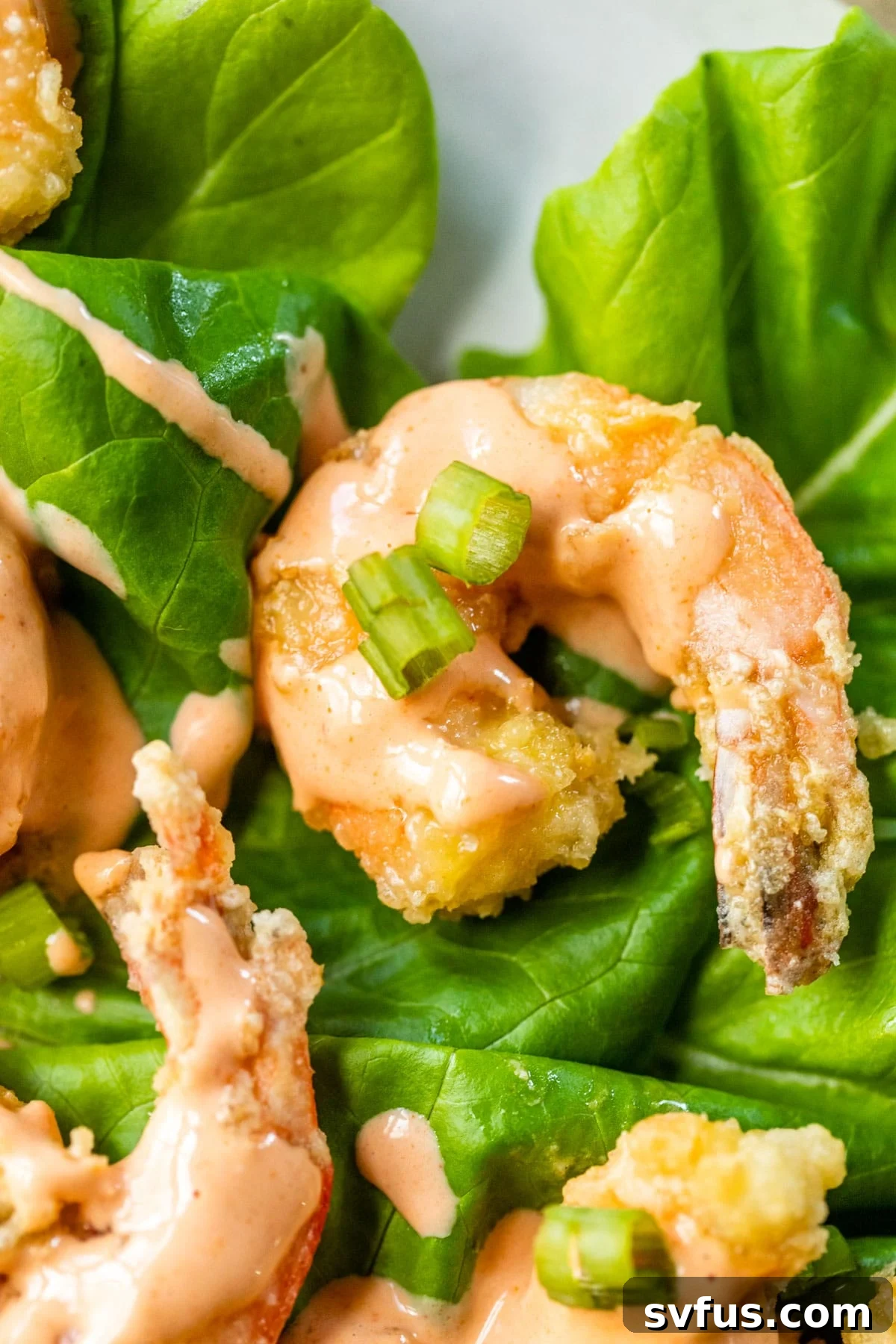 close up photo of fried shrimp in bang bang sauce
