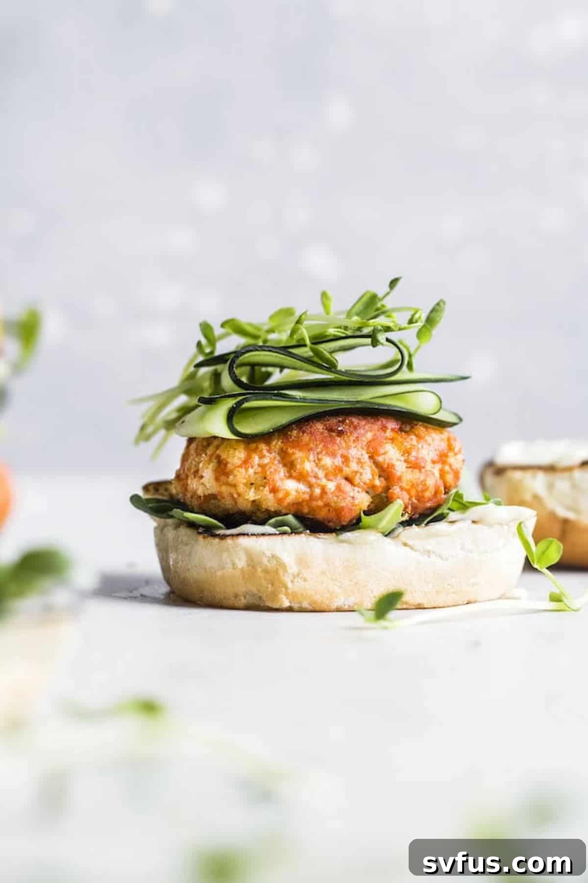 salmon burger on a bun